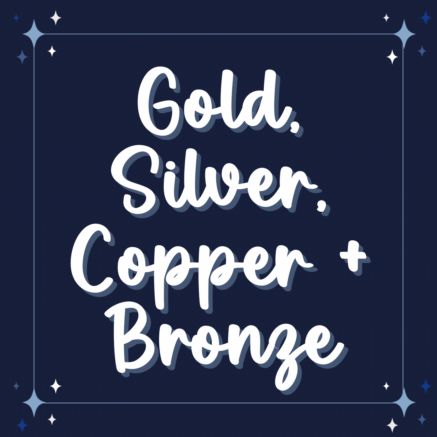 Gold, Silver, Copper & Bronze Glitter