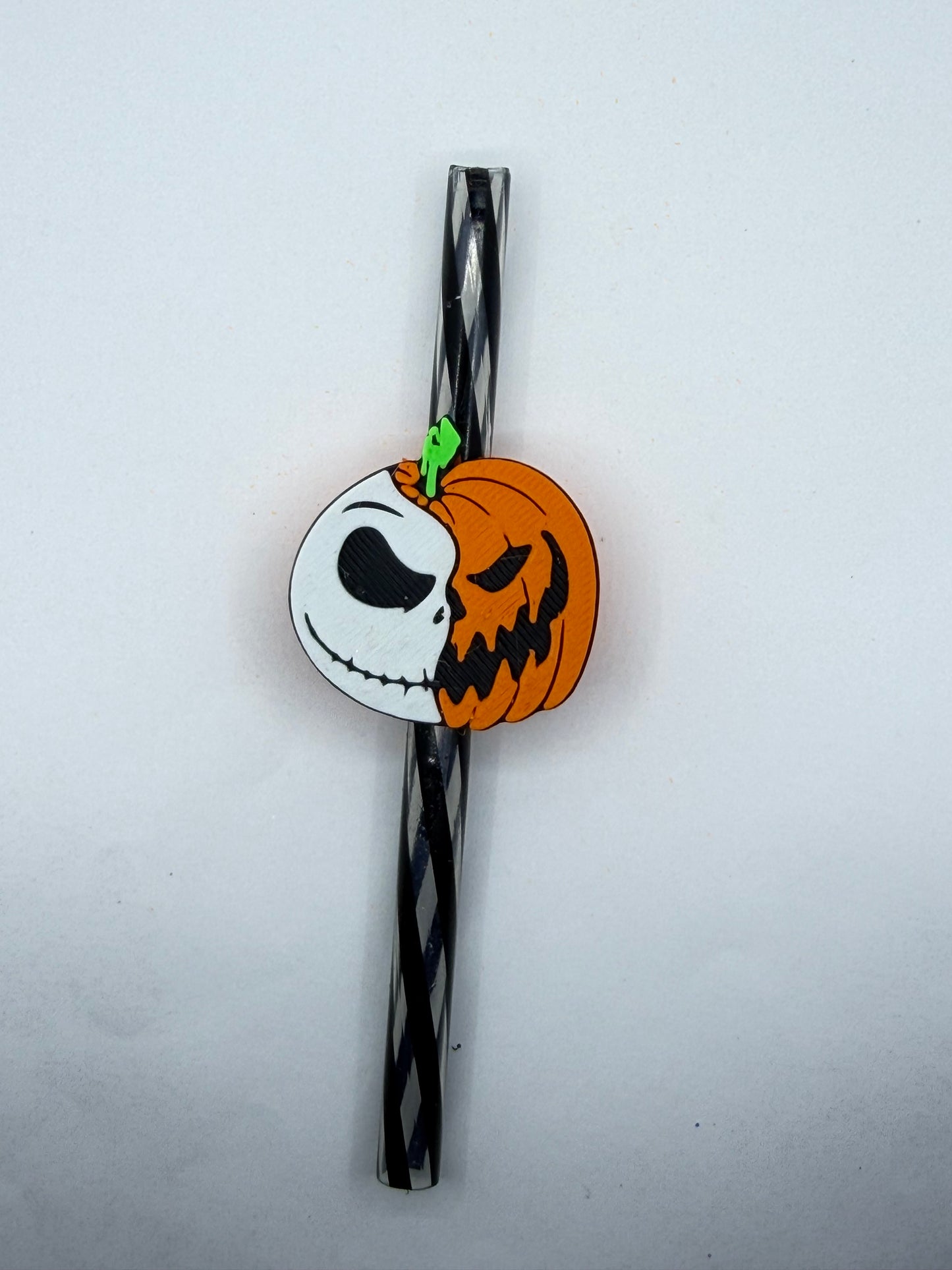 Halloween Jack Pumpkin Straw Topper